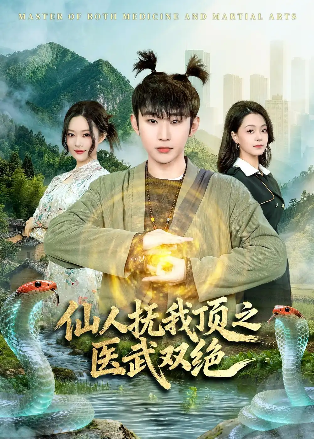 《仙人抚我顶之医武双绝（66集）范经明＆李佑金 (2026)》短剧封面