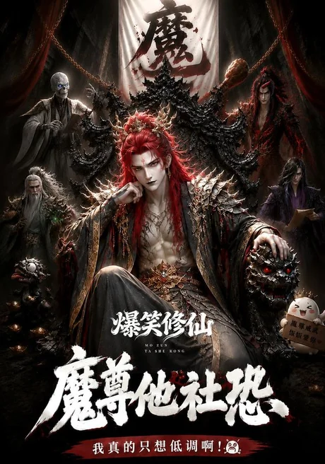 《爆笑修仙，魔尊他社恐啊（90集）（夸克网盘）》短剧封面