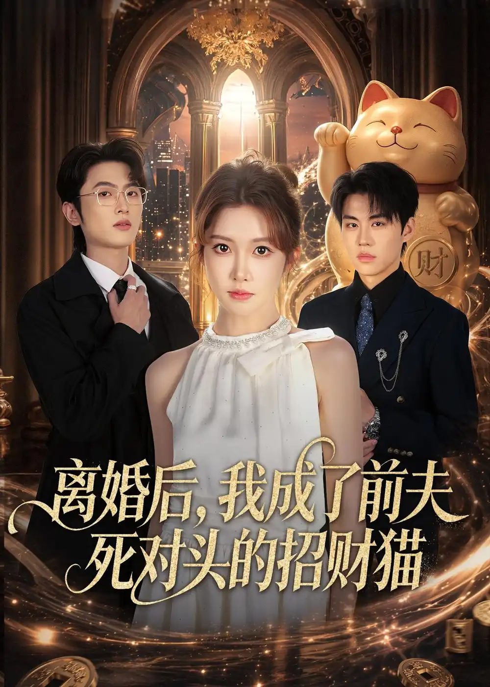 《离婚后，我成了前夫死对头的招财猫（65集）一飞＆孙嘉俊（夸克网盘）》短剧封面