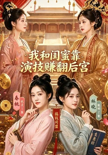 《我和闺蜜靠演技赚翻后宫(89集)(百度网盘)》短剧封面