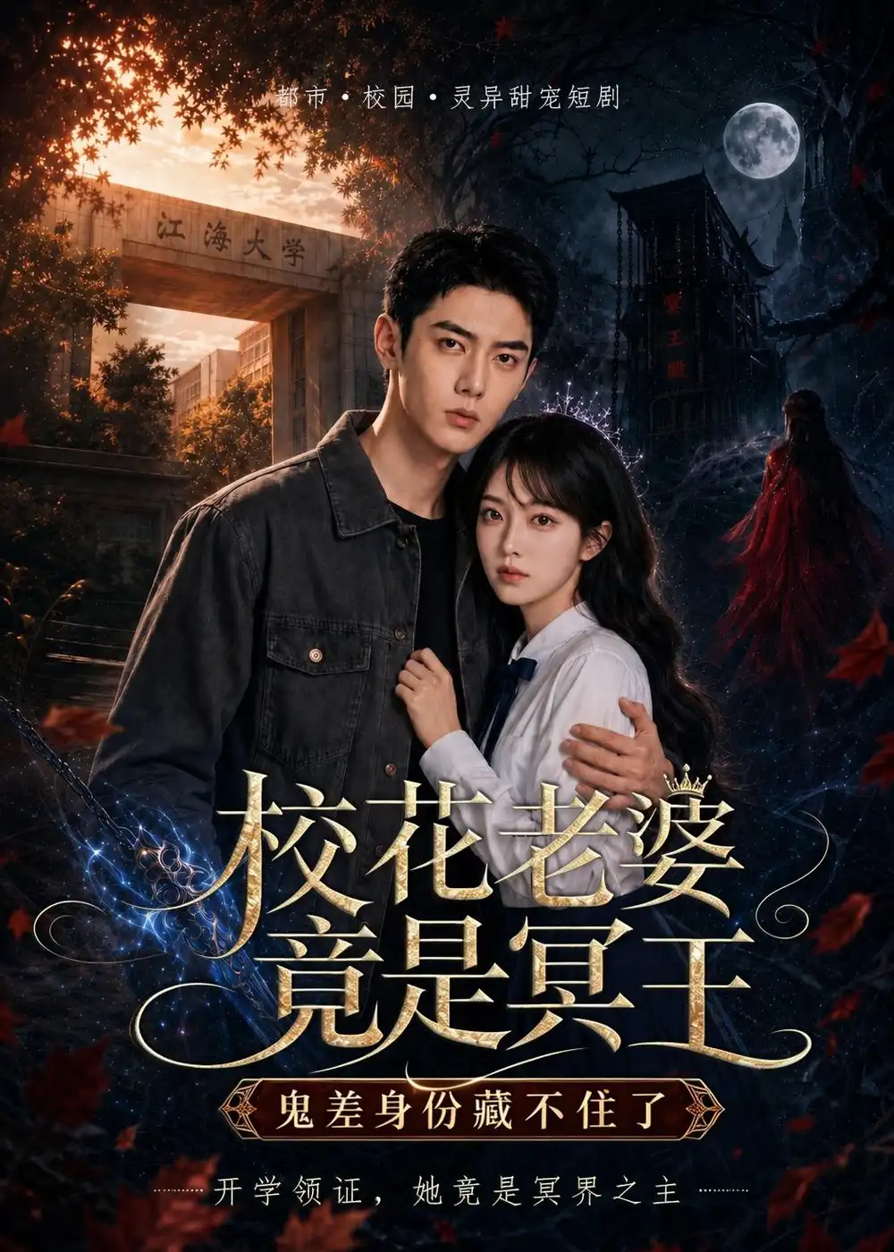 《校花老婆竟是冥王，鬼差身份藏不住了（72集）AI短剧 (2026)》短剧封面