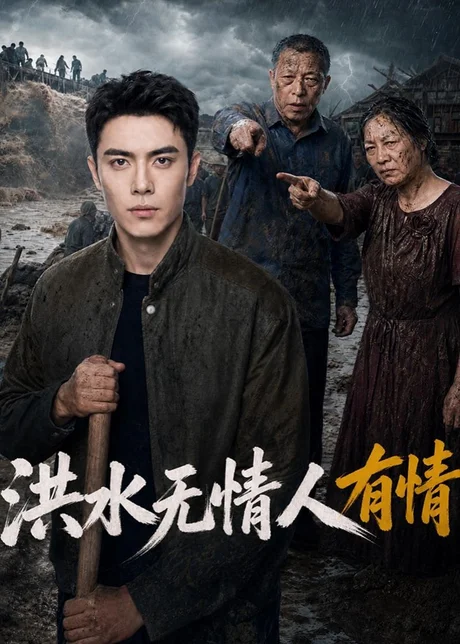 《洪水无情人有情（56集）AI短剧（百度网盘）》短剧封面
