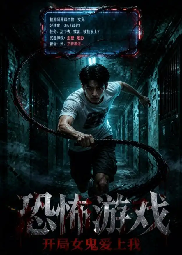 《恐怖游戏：开局女鬼爱上我（80集）AI短剧》短剧封面