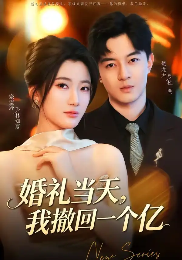 《婚礼当天，我撤回一个亿（51集）宗妍初＆贺龙天（夸克网盘）》短剧封面