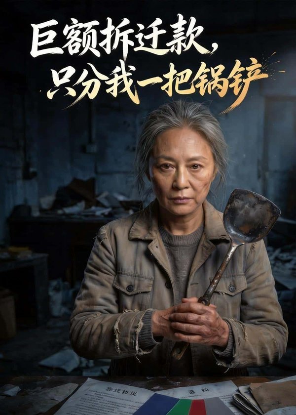 《巨额拆迁款，只分我一把锅铲（46集）Ai短剧（百度网盘）》短剧封面