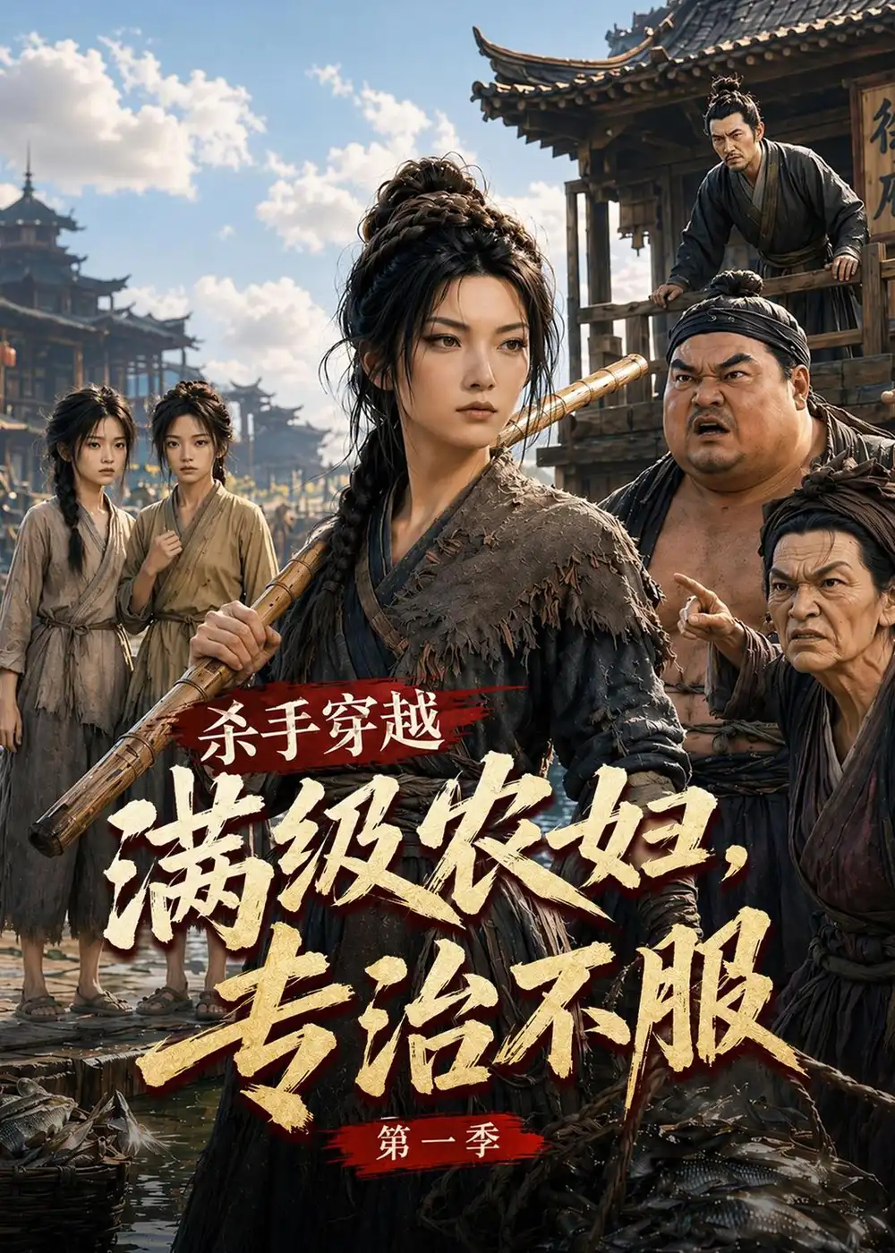 《杀手穿越满级农妇,专治不服第一季(124集)(夸克网盘)》短剧封面