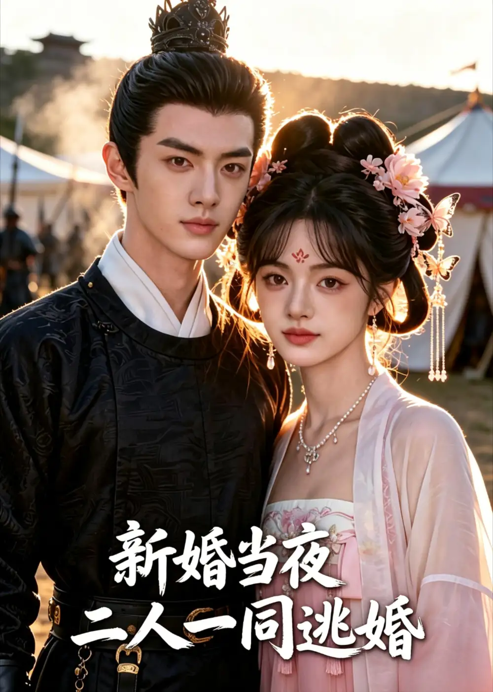 《新婚当夜二人一同逃婚（21集）（夸克网盘）》短剧封面