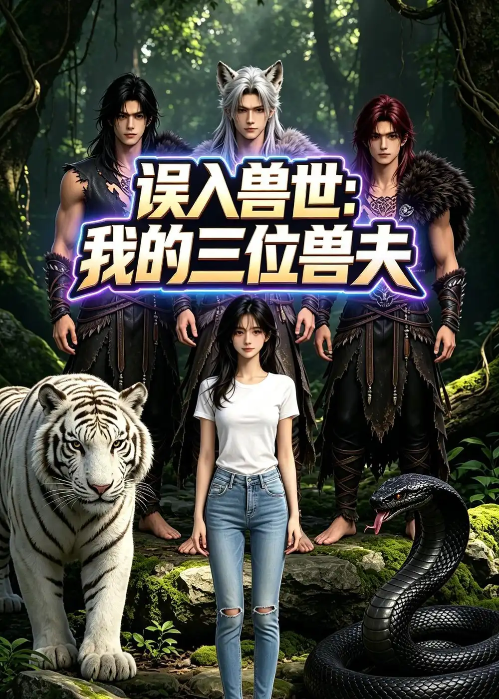 《误入兽世：我的三位兽夫（14集）（夸克网盘）》短剧封面