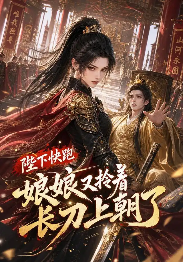 《陛下快跑娘娘又拎着长刀上朝了（57集）（夸克网盘）》短剧封面