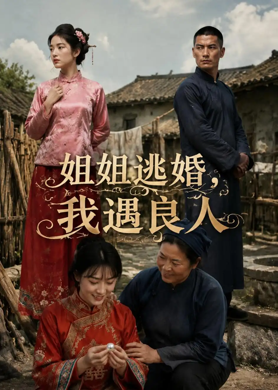 《姐姐逃婚，我遇良人（76集）AI短剧（夸克网盘）》短剧封面