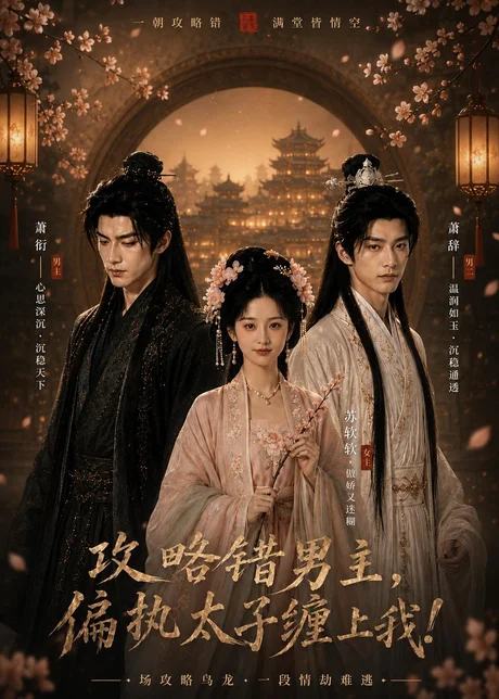 《攻略错男主，偏执太子缠上我！（24集）（百度网盘）》短剧封面