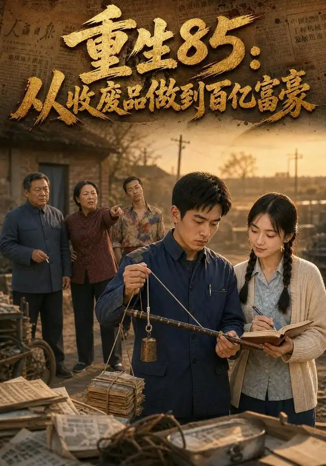 《重生85：从收废品做到百亿富豪（70集）（夸克网盘）》短剧封面