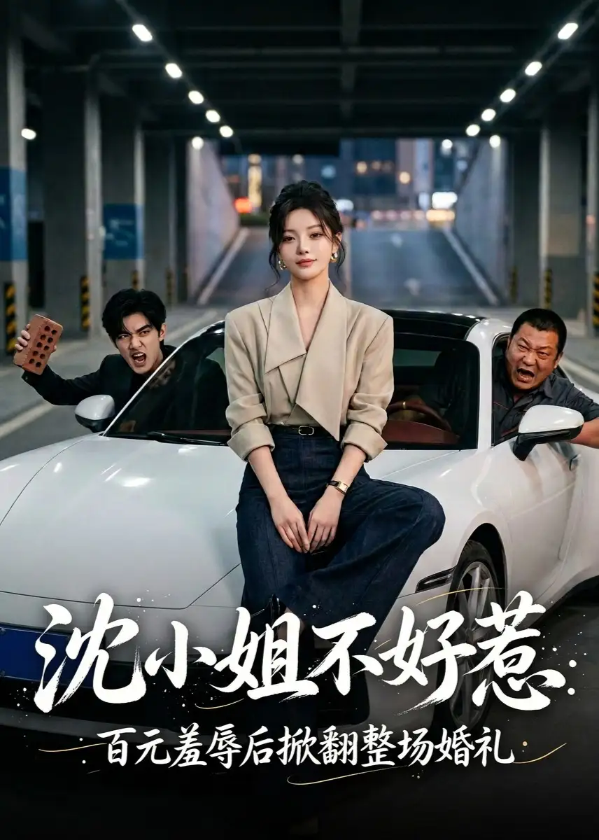 《沈小姐不好惹,百元羞辱后掀翻整场婚礼(40集)AI短剧 (2026)》短剧封面