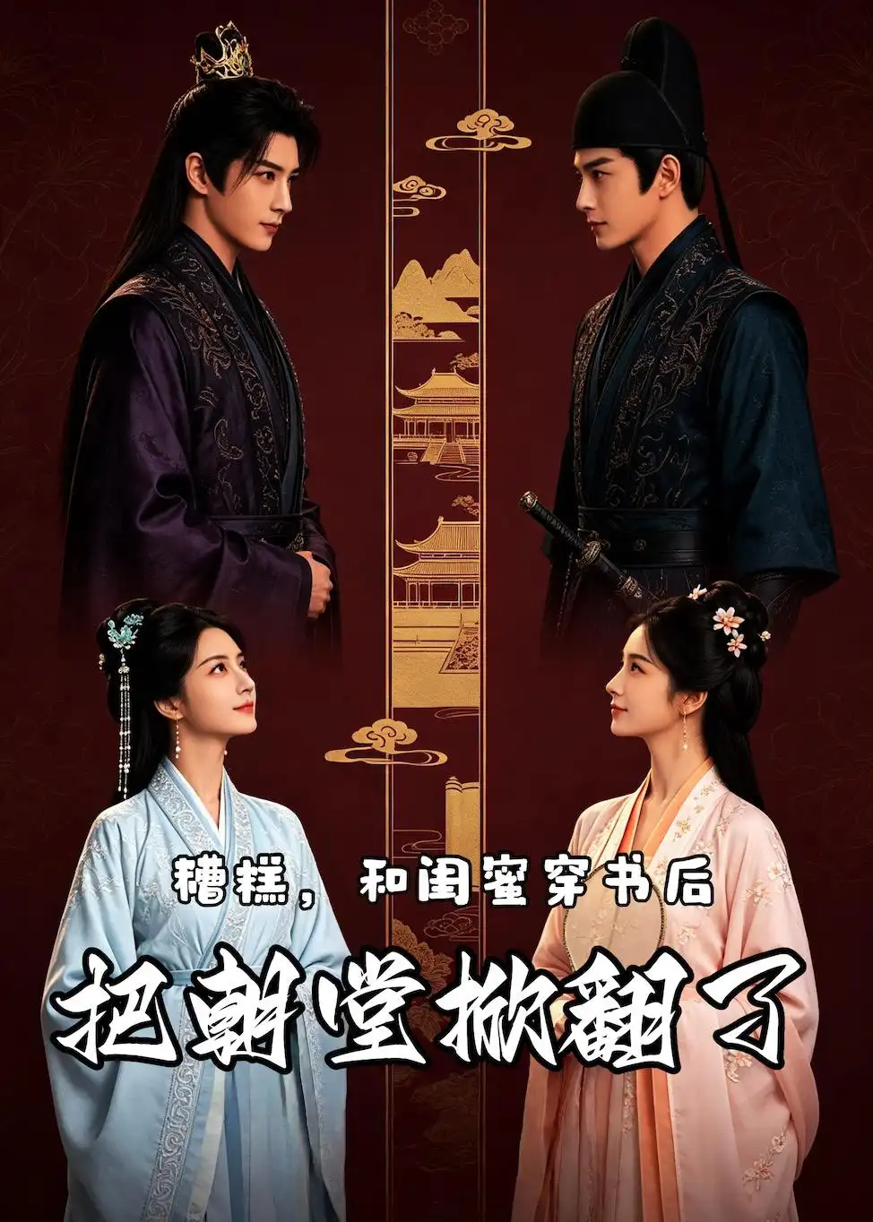 《糟糕，和闺蜜穿书后把朝堂掀翻了（18集）AI短剧 (2026)》短剧封面