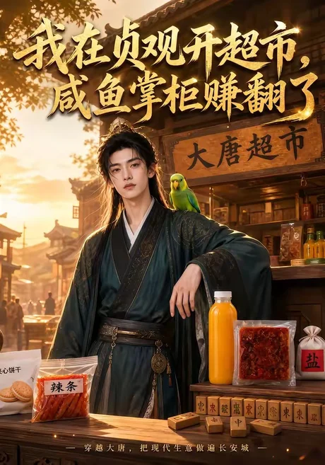 《我在贞观开超市，咸鱼掌柜赚翻了（57集）（夸克网盘）》短剧封面