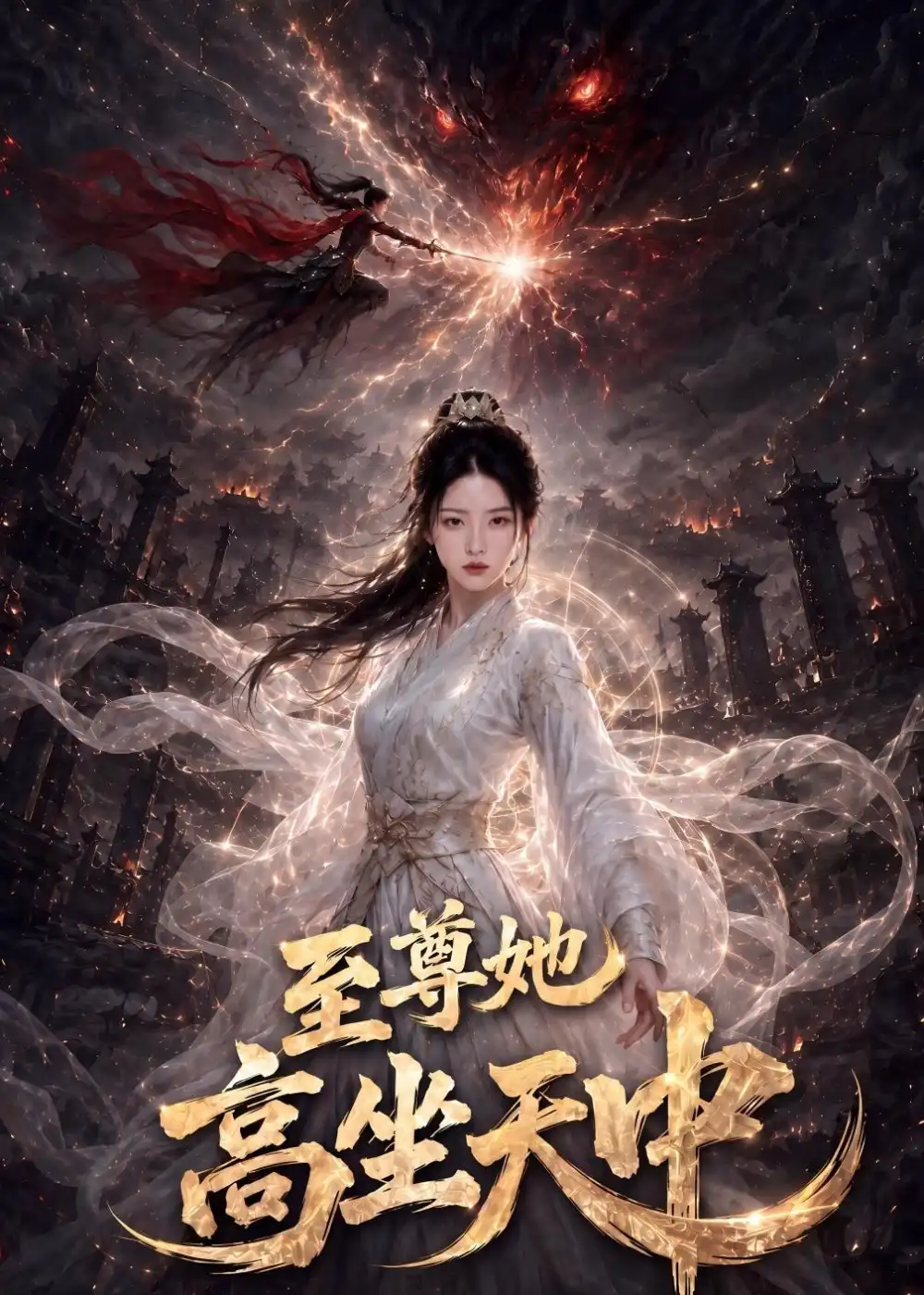 《至尊她高坐天中（52集） AI短剧（夸克网盘）》短剧封面