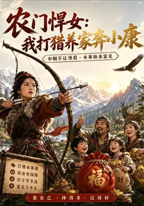 《农门悍女：我打猎养家奔小康（70集）（夸克网盘）》短剧封面