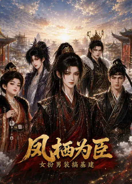 《凤栖为臣，女扮男装搞基建（57集）（夸克网盘）》短剧封面