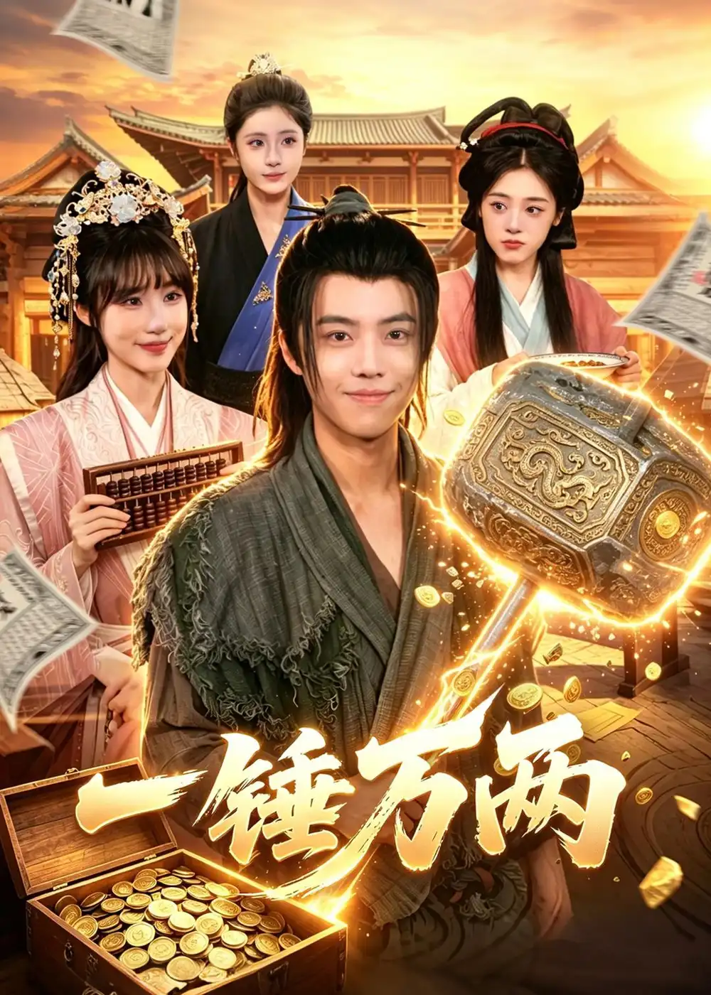 《一锤万两（99集）萧禾＆大攀（夸克网盘）》短剧封面