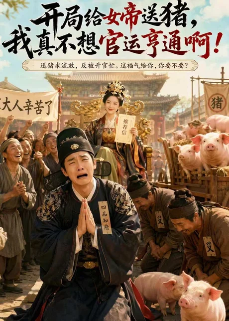 《开局给女帝送猪,我真不想官运亨通啊(60集)(百度网盘)》短剧封面