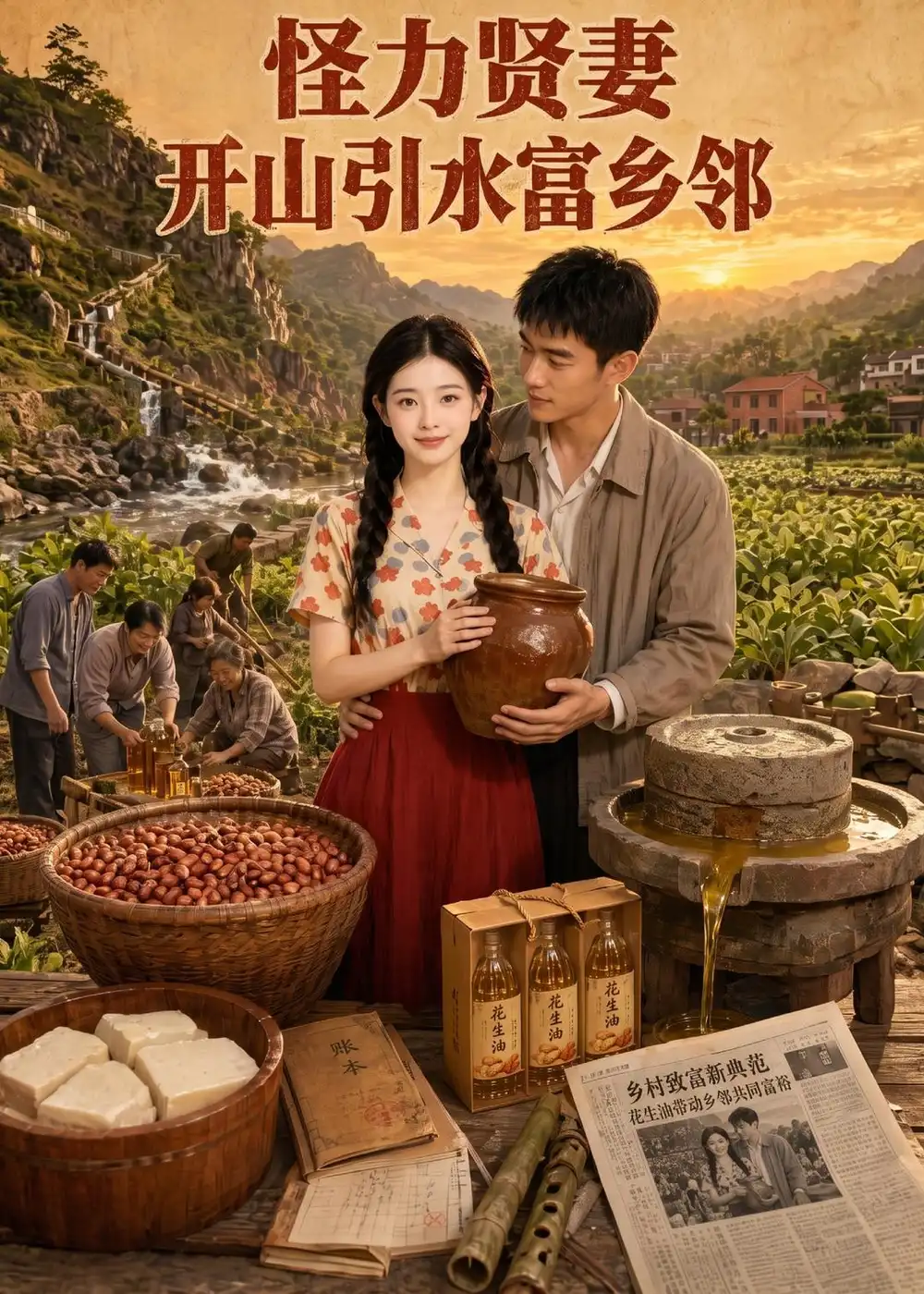 《怪力贤妻开山引水富乡邻(73集)(夸克网盘)》短剧封面