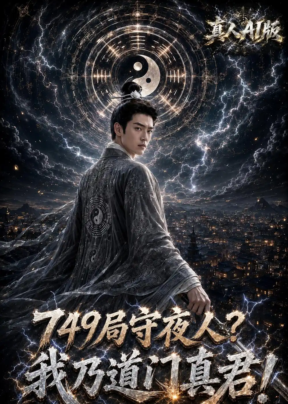 《749局守夜人？我乃道门真君！真人AI版（60集）AI短剧（夸克网盘）》短剧封面