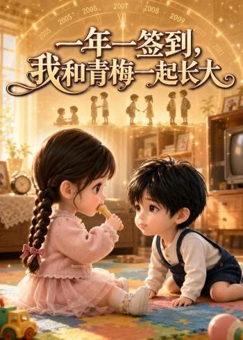 《一年一签到,我和青梅一起长大(118集)(夸克网盘)》短剧封面