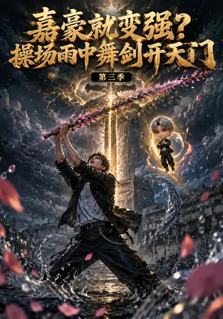 《嘉豪就变强？操场雨中舞剑开天门第三季（158集）（夸克网盘）》短剧封面