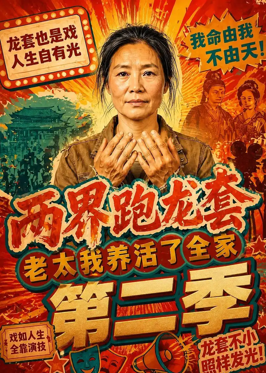 《两界跑龙套,老太我养活了全家第二季(82集)(夸克网盘)》短剧封面