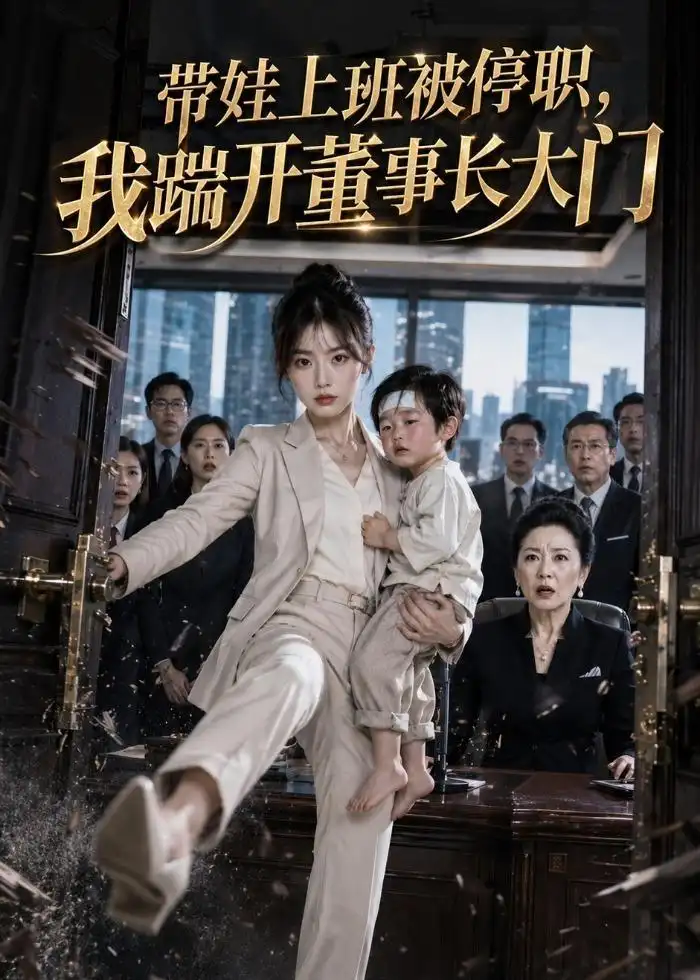 《带娃上班被停职,我踹开董事长大门(62集)(夸克网盘)》短剧封面