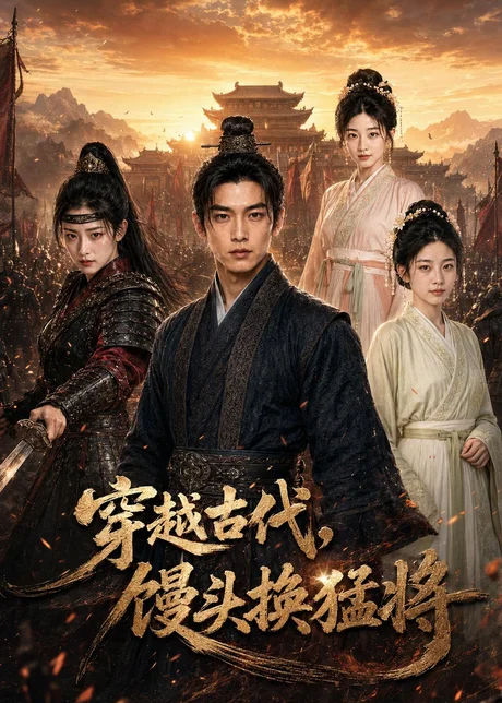 《穿越古代，馒头换猛将（72集）AI短剧（百度网盘）》短剧封面