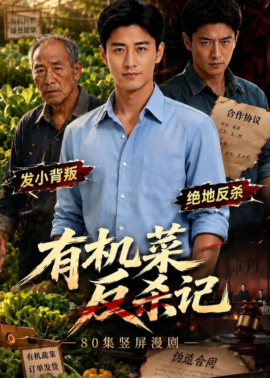 《有机菜反杀记（40集）AI短剧（夸克网盘）》短剧封面