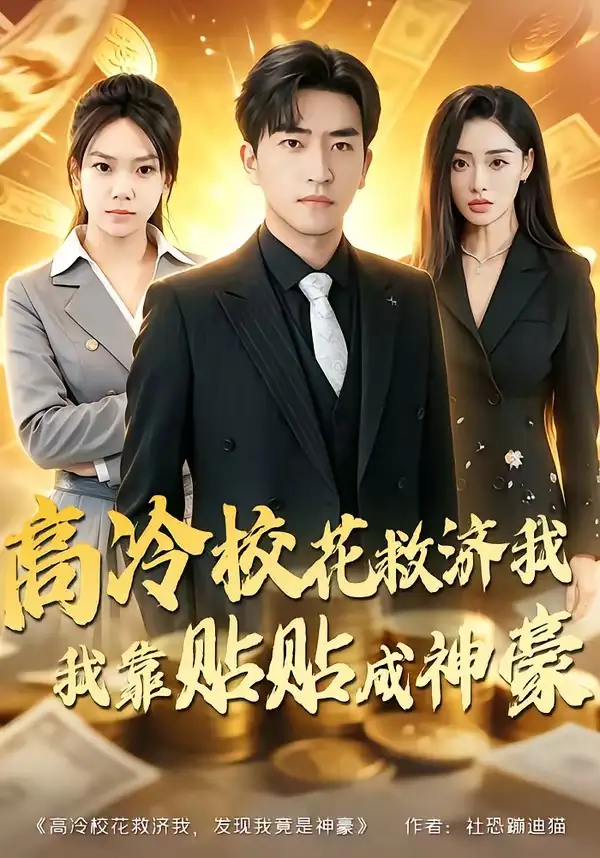 《高冷校花救济我，我靠贴贴成神豪（80集）梓豪＆星玥（夸克网盘）》短剧封面