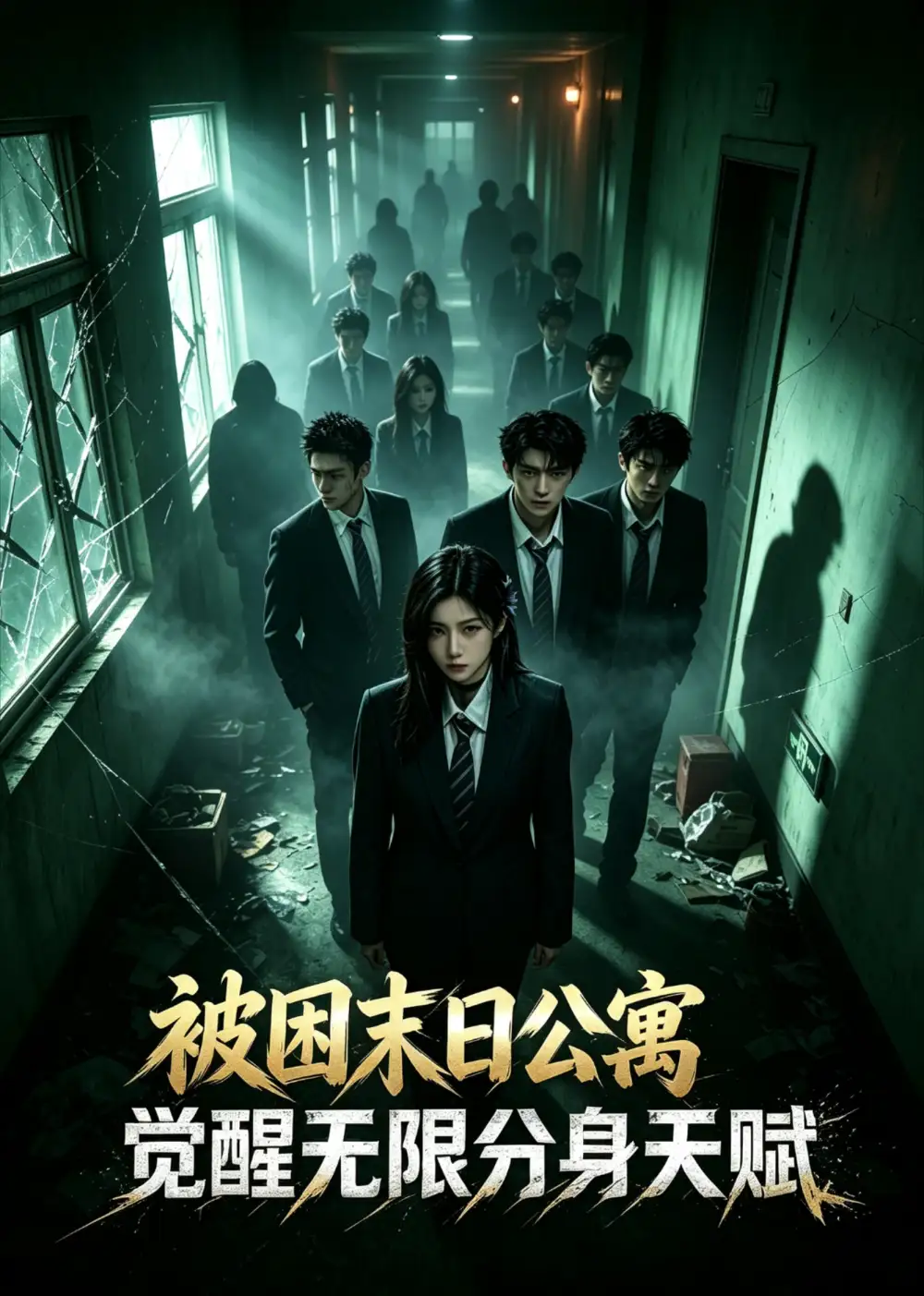 《被困末日公寓觉醒无限分身天赋(40集)AI短剧 (2026)》短剧封面
