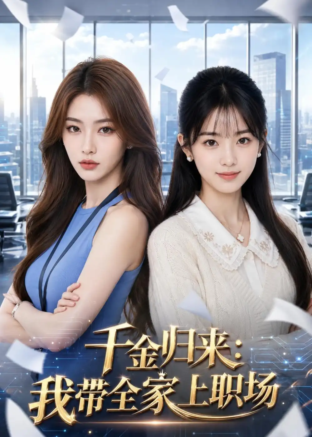 《千金归来：我带全家上职场（70集）AI短剧（夸克网盘）》短剧封面
