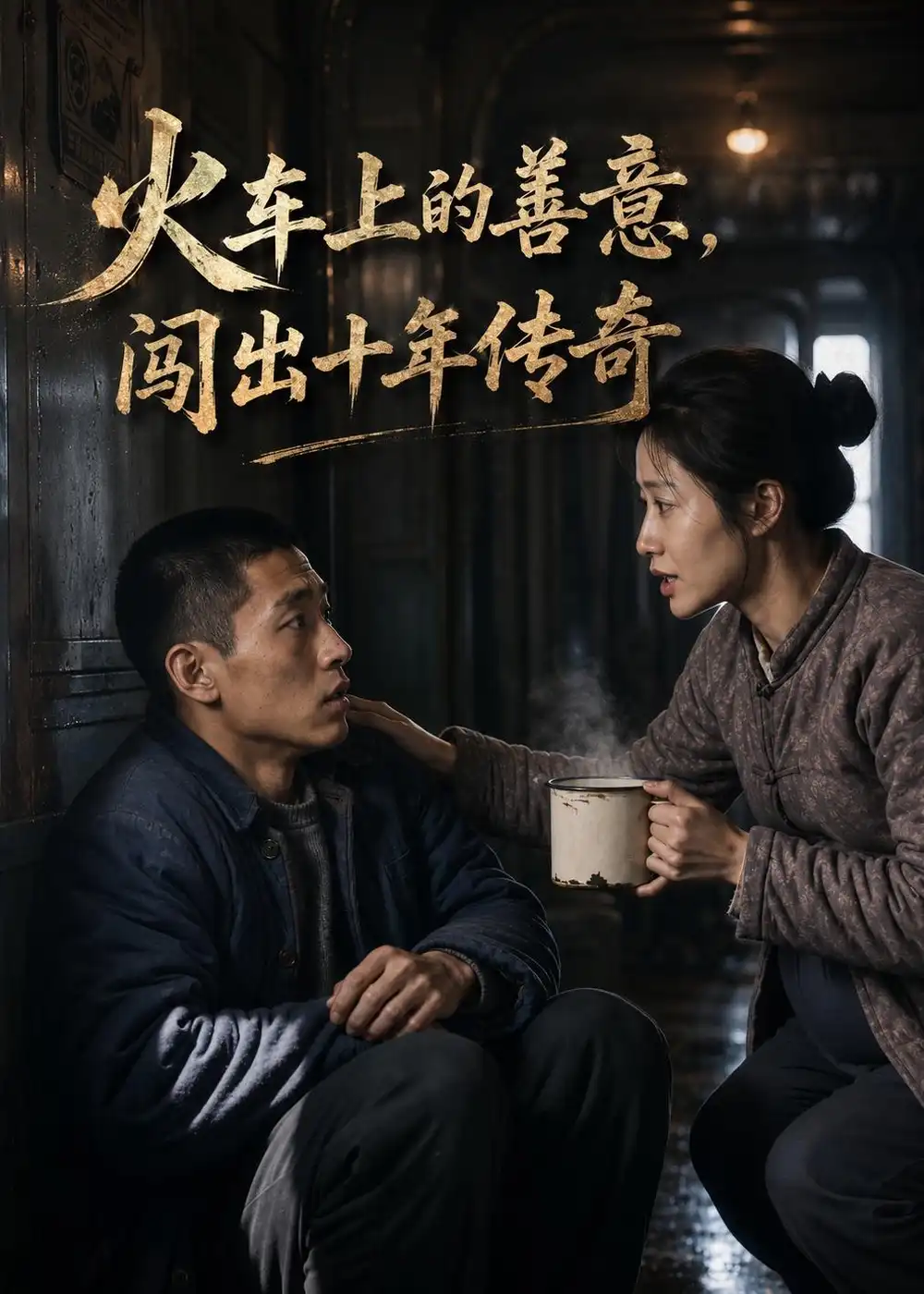 《火车上的善意，闯出十年传奇（60集）AI短剧（夸克网盘）》短剧封面