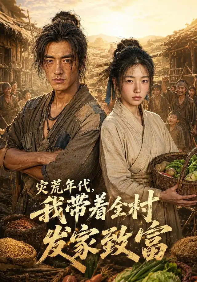 《灾荒年代，我带着全村发家致富（30集）AI短剧 (2026)》短剧封面