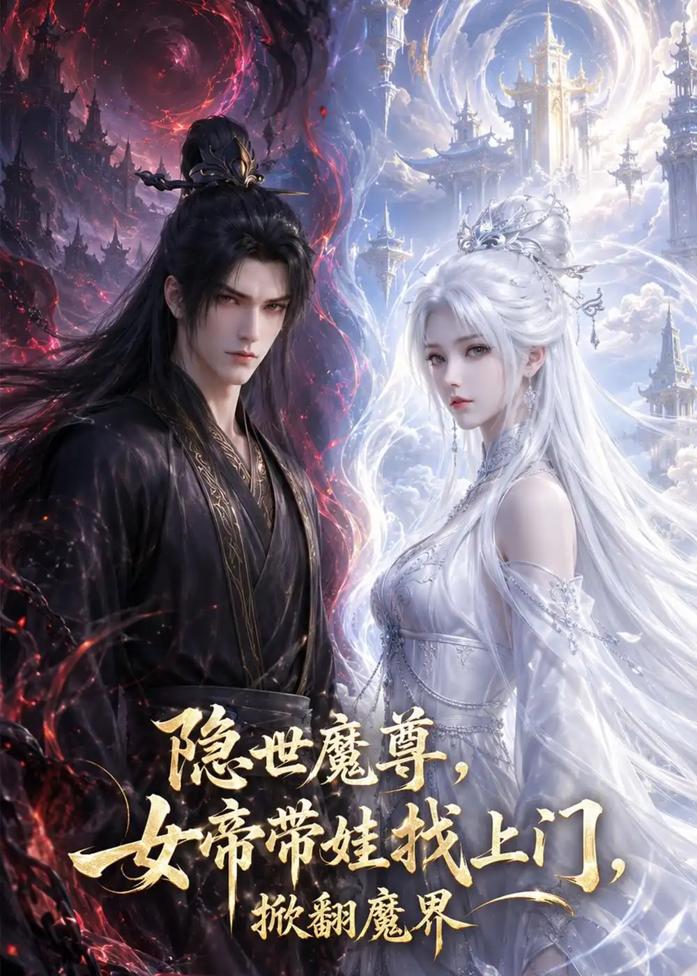 《隐世魔尊，女帝带娃找上门，掀翻魔界（110集）AI短剧 (2026)》短剧封面