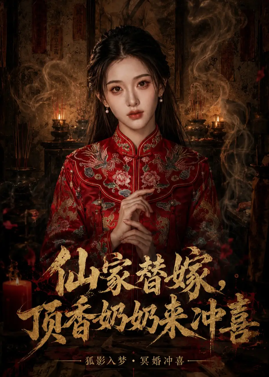 《仙家替嫁，顶香奶奶来冲喜（88集）（夸克网盘）》短剧封面