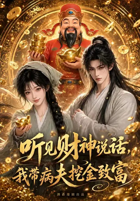 《听见财神说话，我带病夫挖金致富（125集）（夸克网盘）》短剧封面