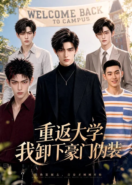 《重返大学，我卸下豪门伪装（78集）（夸克网盘）》短剧封面