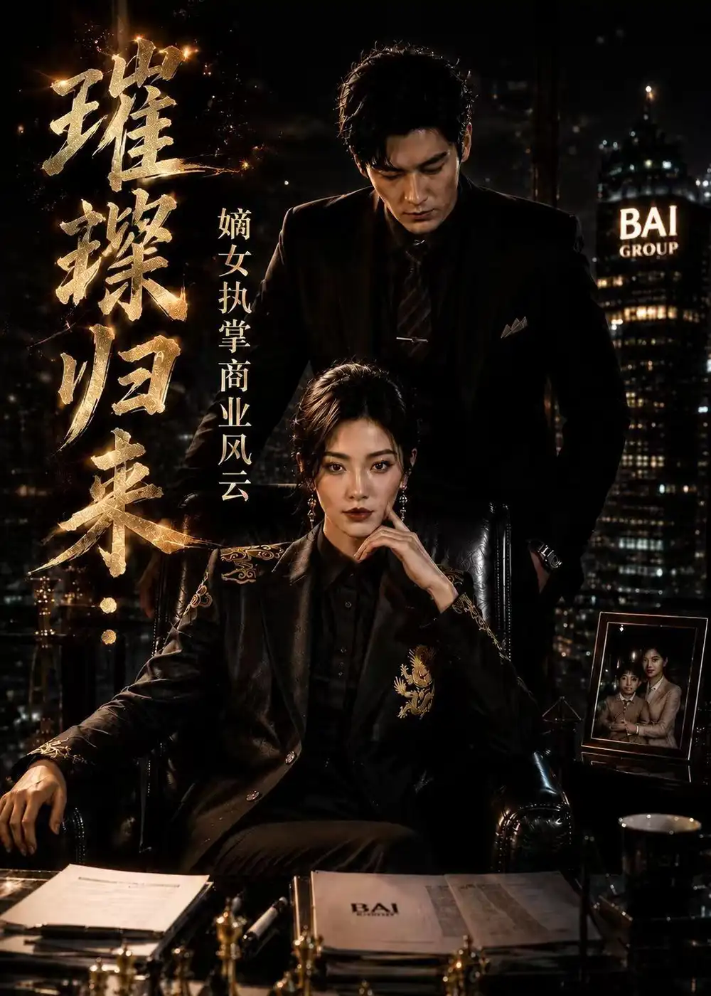 《璀璨归来：嫡女执掌商业风云（70集）Ai短剧（夸克网盘）》短剧封面