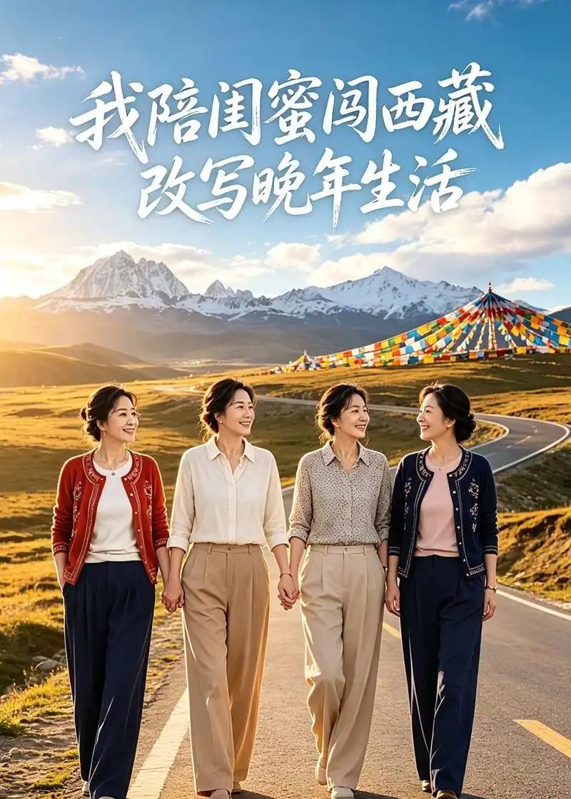 《我陪闺蜜闯西藏，改写晚年生活（60集）AI短剧 (2026)》短剧封面