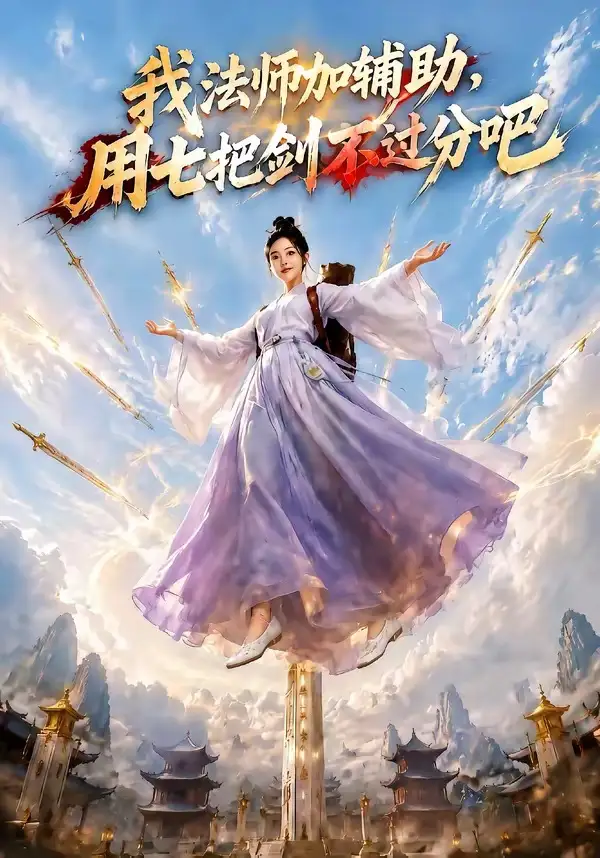 《我法师加辅助，用七把剑不过分吧（60集）AI短剧 (2026)》短剧封面
