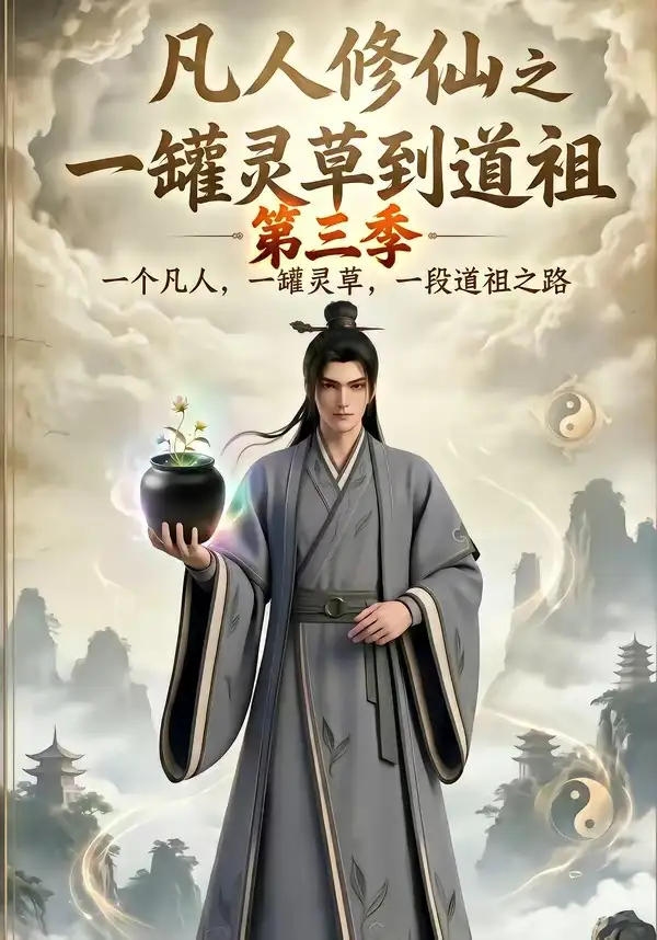 《凡人修仙之一罐灵草到道祖第三季(91集)AI短剧 (2026)》短剧封面