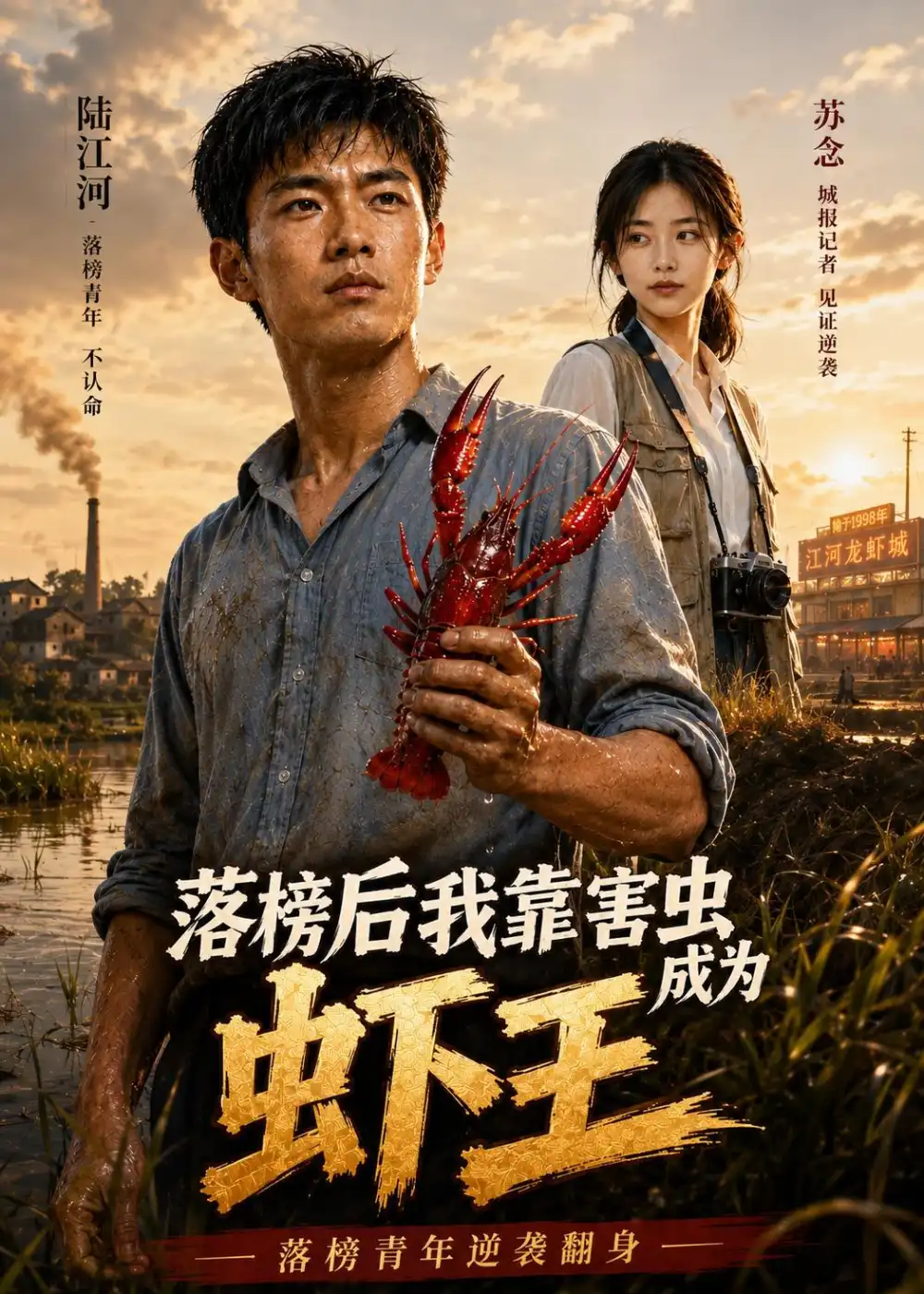 《落榜后我靠害虫成为虾王（79集）AI短剧 (2026)》短剧封面