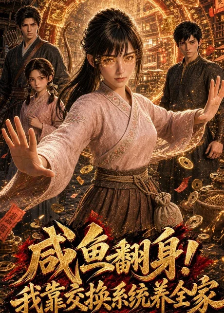 《咸鱼翻身!我靠交换系统养全家(60集)(百度网盘)》短剧封面