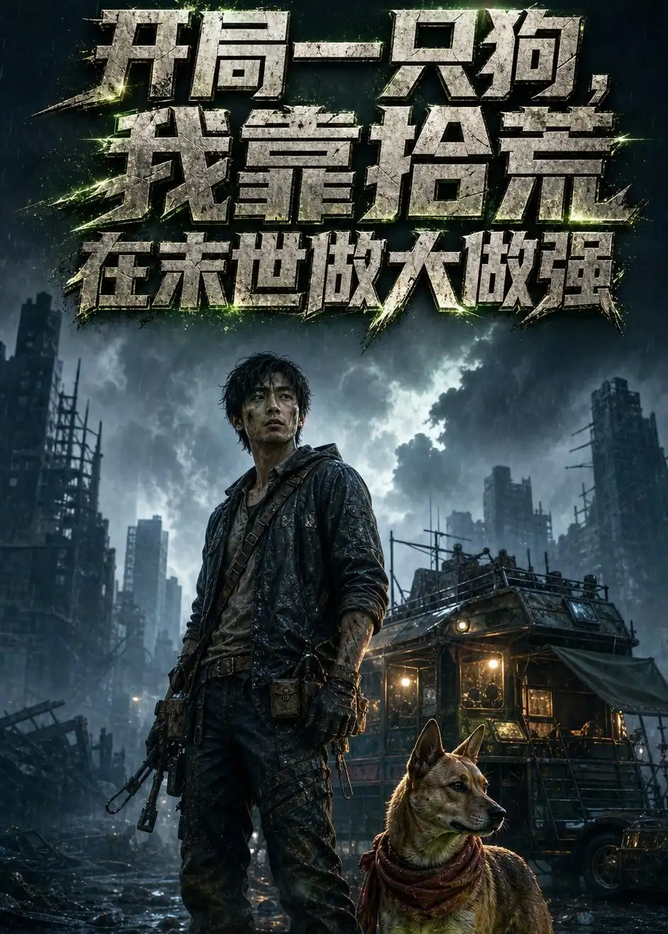 《开局一只狗，我靠拾荒在末世做大做强（23集）AI短剧（夸克网盘）》短剧封面