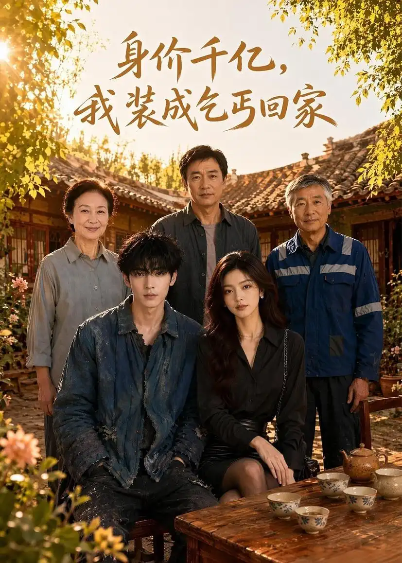 《身价千亿，我装成乞丐回家（80集）AI短剧（夸克网盘）》短剧封面