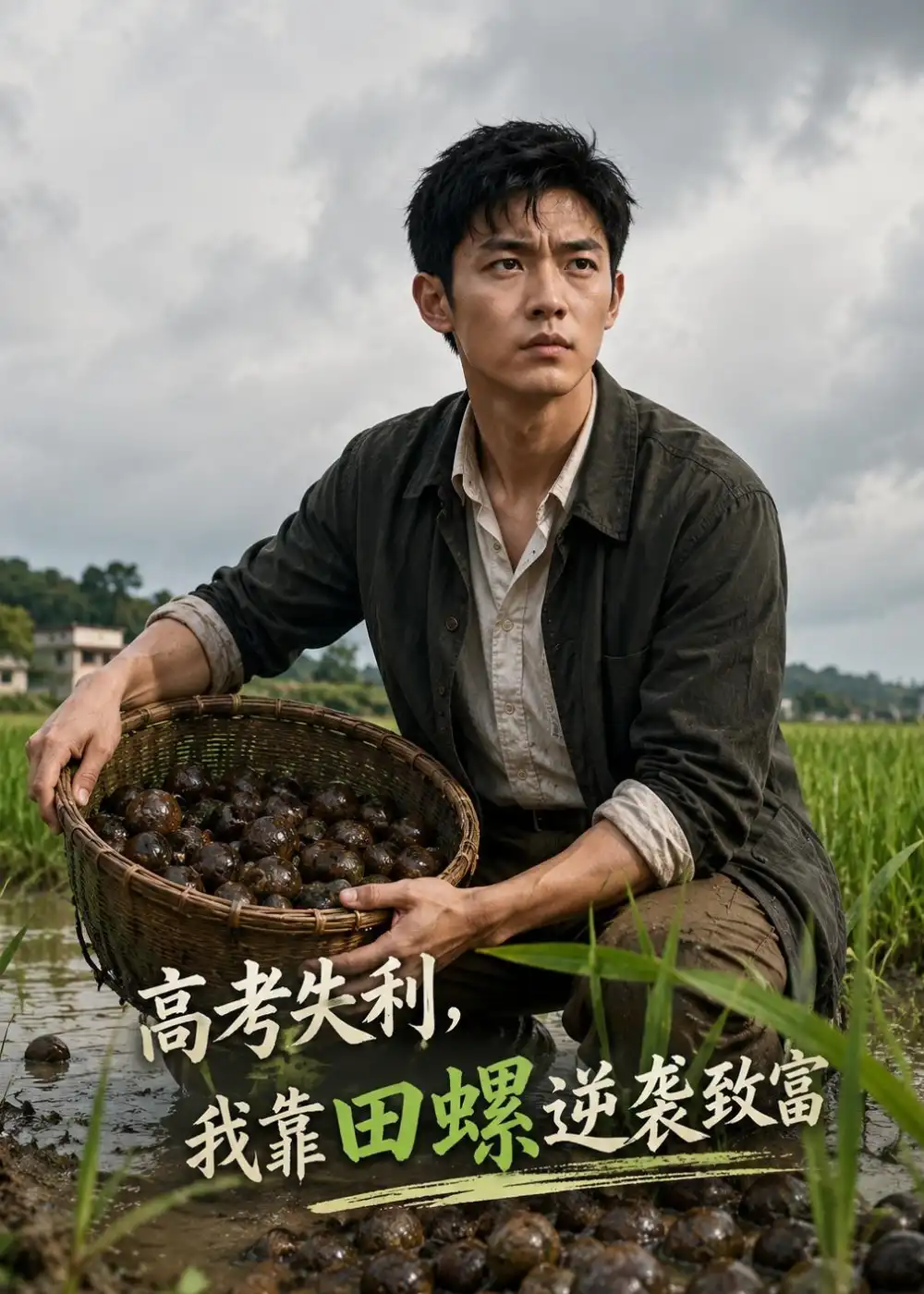 《高考失利，我靠田螺逆袭致富（56集）AI短剧（夸克网盘）》短剧封面